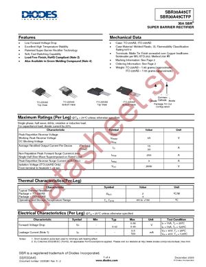 SBR30A45CT datasheet  